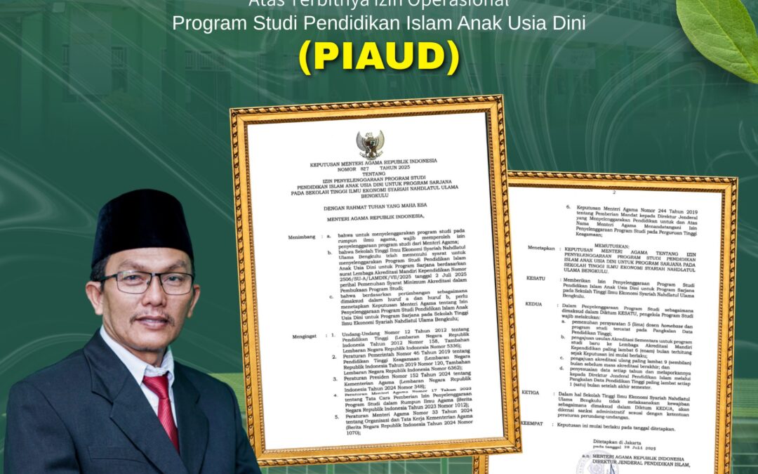 STIESNU Bengkulu Raih Izin Resmi Program Studi S1 PIAUD, Jawab Kebutuhan Sosial dan Antropologis Masyarakat Bengkulu