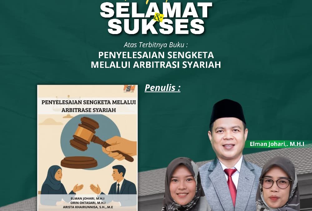 Dosen STIESNU Bengkulu Terbitkan Buku Penyelesaian Sengketa Melalui Arbitrase Syariah